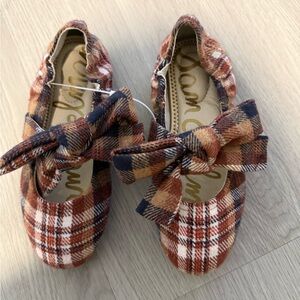 Sam Edelman Plaid Bow Kids Slippers